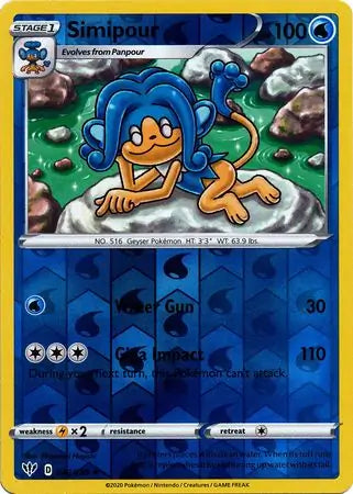 Simipour 042/189 (SWSH03: Darkness Ablaze)  - Reverse Holofoil | Good Games Adelaide SA
