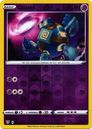 Golett 076/189 (SWSH03: Darkness Ablaze)  - Reverse Holofoil | Good Games Adelaide SA