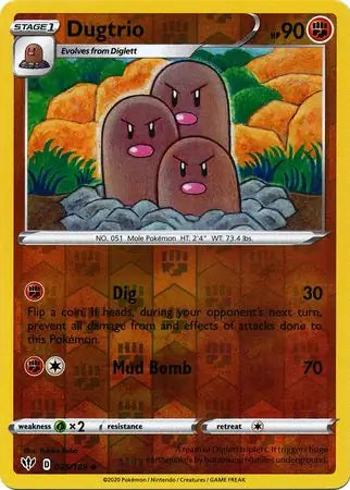 Dugtrio 085/189 (SWSH03: Darkness Ablaze)  - Reverse Holofoil | Good Games Adelaide SA