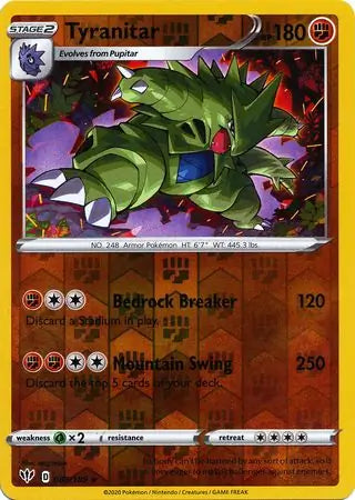 Tyranitar 088/189 (SWSH03: Darkness Ablaze)  - Reverse Holofoil | Good Games Adelaide SA