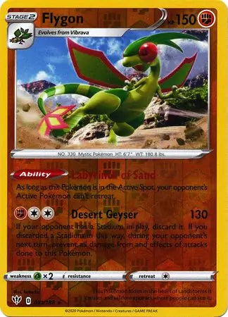 Flygon 091/189 (SWSH03: Darkness Ablaze)  - Reverse Holofoil | Good Games Adelaide SA