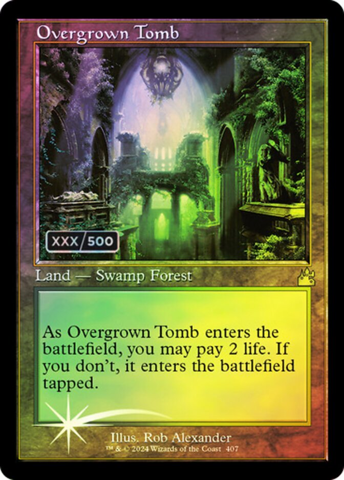 Overgrown Tomb Serialized 407 (Ravnica Remastered)  - Foil | Good Games Adelaide SA