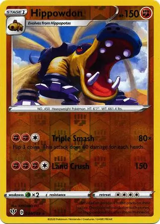 Hippowdon 094/189 (SWSH03: Darkness Ablaze)  - Reverse Holofoil | Good Games Adelaide SA