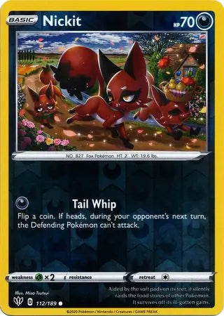 Nickit 112/189 (SWSH03: Darkness Ablaze)  - Reverse Holofoil | Good Games Adelaide SA
