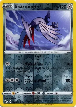 Skarmory 120/189 (SWSH03: Darkness Ablaze)  - Reverse Holofoil | Good Games Adelaide SA