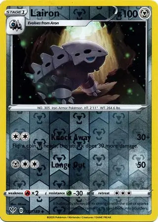 Lairon 122/189 (SWSH03: Darkness Ablaze)  - Reverse Holofoil | Good Games Adelaide SA