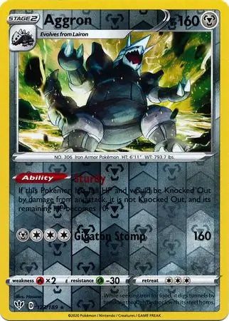 Aggron 123/189 (SWSH03: Darkness Ablaze)  - Reverse Holofoil | Good Games Adelaide SA