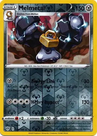 Melmetal 130/189 (SWSH03: Darkness Ablaze)  - Reverse Holofoil | Good Games Adelaide SA