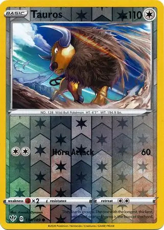 Tauros 134/189 (SWSH03: Darkness Ablaze)  - Reverse Holofoil | Good Games Adelaide SA