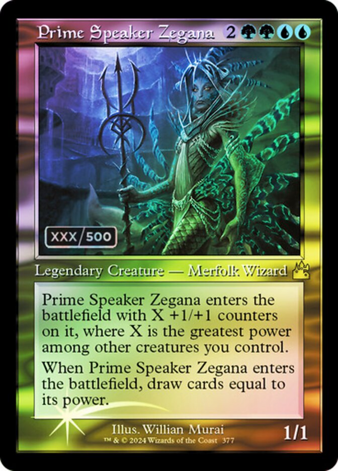 Prime Speaker Zegana Serialized 377 (Ravnica Remastered)  - Foil | Good Games Adelaide SA
