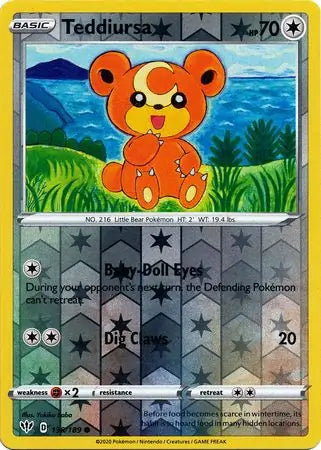 Teddiursa 138/189 (SWSH03: Darkness Ablaze)  - Reverse Holofoil | Good Games Adelaide SA