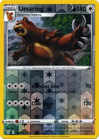 Ursaring 139/189 (SWSH03: Darkness Ablaze)  - Reverse Holofoil | Good Games Adelaide SA