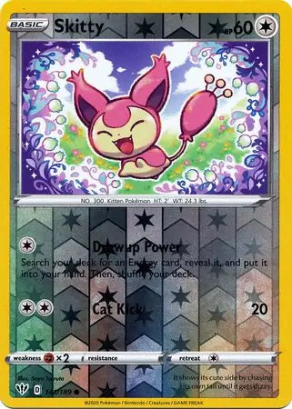 Skitty 141/189 (SWSH03: Darkness Ablaze)  - Reverse Holofoil | Good Games Adelaide SA