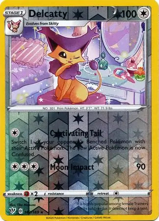 Delcatty 142/189 (SWSH03: Darkness Ablaze)  - Reverse Holofoil | Good Games Adelaide SA