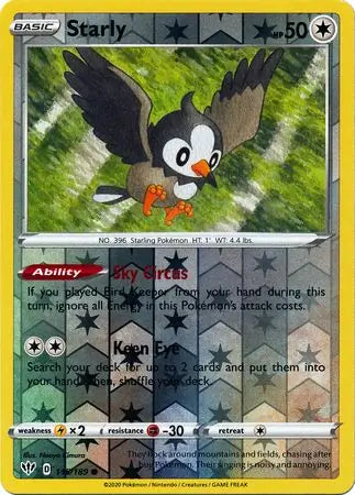 Starly 145/189 (SWSH03: Darkness Ablaze)  - Reverse Holofoil | Good Games Adelaide SA