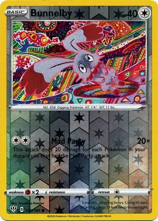 Bunnelby 150/189 (SWSH03: Darkness Ablaze)  - Reverse Holofoil | Good Games Adelaide SA