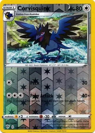 Corvisquire 155/189 (SWSH03: Darkness Ablaze)  - Reverse Holofoil | Good Games Adelaide SA