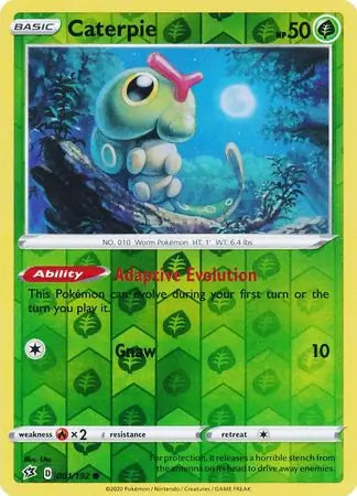 Caterpie 001/192 (SWSH02: Rebel Clash)  - Reverse Holofoil | Good Games Adelaide SA