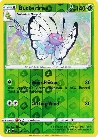 Butterfree 003/192 (SWSH02: Rebel Clash)  - Reverse Holofoil | Good Games Adelaide SA