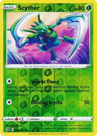 Scyther 004/192 (SWSH02: Rebel Clash)  - Reverse Holofoil | Good Games Adelaide SA