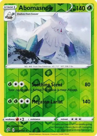 Abomasnow 013/192 (SWSH02: Rebel Clash)  - Reverse Holofoil | Good Games Adelaide SA