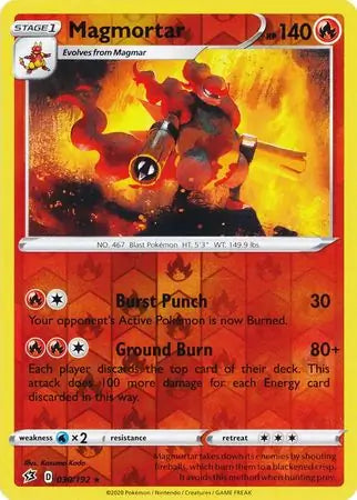 Magmortar 030/192 (SWSH02: Rebel Clash)  - Reverse Holofoil | Good Games Adelaide SA