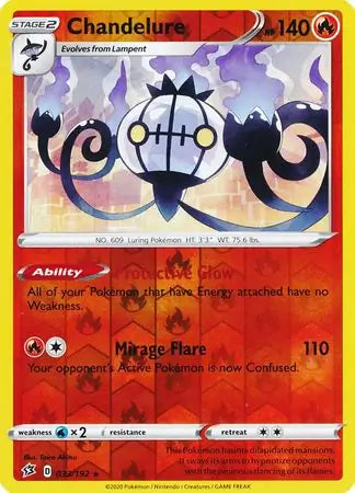 Chandelure 033/192 (SWSH02: Rebel Clash)  - Reverse Holofoil | Good Games Adelaide SA