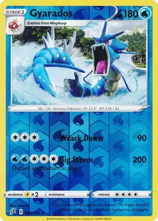 Gyarados 040/192 (SWSH02: Rebel Clash)  - Reverse Holofoil | Good Games Adelaide SA