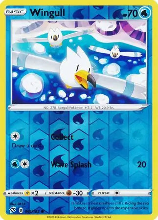Wingull 041/192 (SWSH02: Rebel Clash)  - Reverse Holofoil | Good Games Adelaide SA