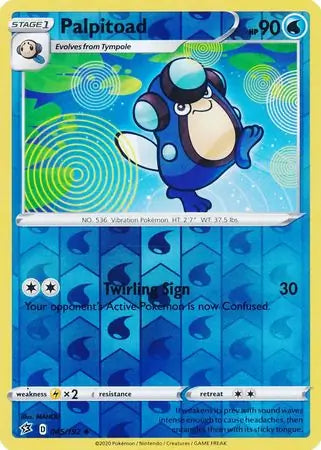 Palpitoad 045/192 (SWSH02: Rebel Clash)  - Reverse Holofoil | Good Games Adelaide SA