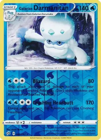 Galarian Darmanitan 048/192 (SWSH02: Rebel Clash)  - Reverse Holofoil | Good Games Adelaide SA