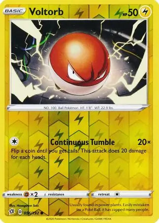 Voltorb 056/192 (SWSH02: Rebel Clash)  - Reverse Holofoil | Good Games Adelaide SA