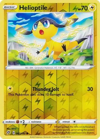 Helioptile 063/192 (SWSH02: Rebel Clash)  - Reverse Holofoil | Good Games Adelaide SA