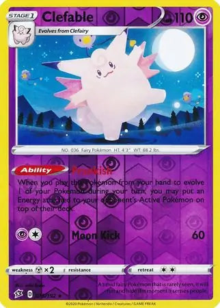 Clefable 075/192 (SWSH02: Rebel Clash)  - Reverse Holofoil | Good Games Adelaide SA