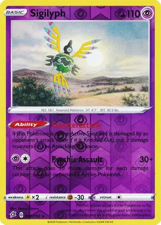 Sigilyph 080/192 (SWSH02: Rebel Clash)  - Reverse Holofoil | Good Games Adelaide SA