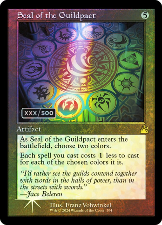 Seal of the Guildpact Serialized 394 (Ravnica Remastered)  - Foil | Good Games Adelaide SA