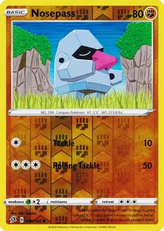 Nosepass 096/192 (SWSH02: Rebel Clash)  - Reverse Holofoil | Good Games Adelaide SA