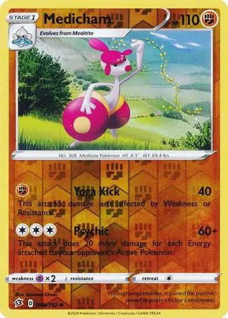 Medicham 098/192 (SWSH02: Rebel Clash)  - Reverse Holofoil | Good Games Adelaide SA