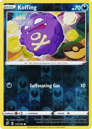 Koffing 112/192 (SWSH02: Rebel Clash)  - Reverse Holofoil | Good Games Adelaide SA