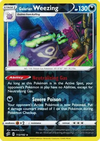 Galarian Weezing 113/192 (SWSH02: Rebel Clash)  - Reverse Holofoil | Good Games Adelaide SA