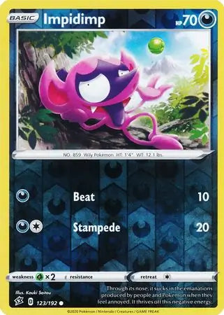 Impidimp 123/192 (SWSH02: Rebel Clash)  - Reverse Holofoil | Good Games Adelaide SA