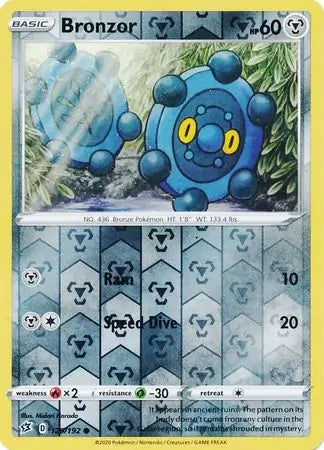 Bronzor 129/192 (SWSH02: Rebel Clash)  - Reverse Holofoil | Good Games Adelaide SA