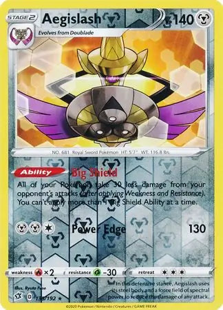 Aegislash 135/192 (SWSH02: Rebel Clash)  - Reverse Holofoil | Good Games Adelaide SA