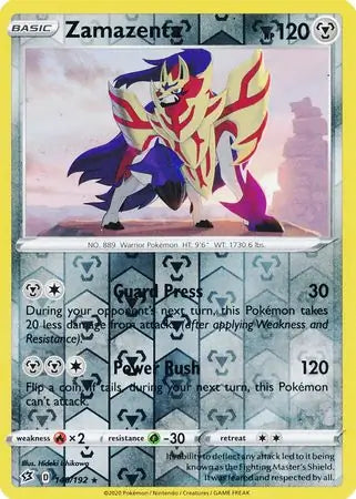 Zamazenta 140/192 (SWSH02: Rebel Clash)  - Reverse Holofoil | Good Games Adelaide SA
