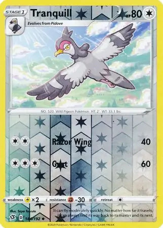Tranquill 144/192 (SWSH02: Rebel Clash)  - Reverse Holofoil | Good Games Adelaide SA