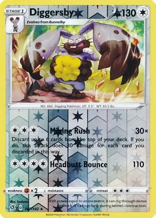 Diggersby 147/192 (SWSH02: Rebel Clash)  - Reverse Holofoil | Good Games Adelaide SA