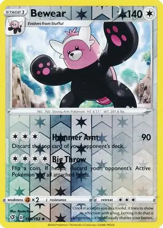 Bewear 150/192 (SWSH02: Rebel Clash)  - Reverse Holofoil | Good Games Adelaide SA