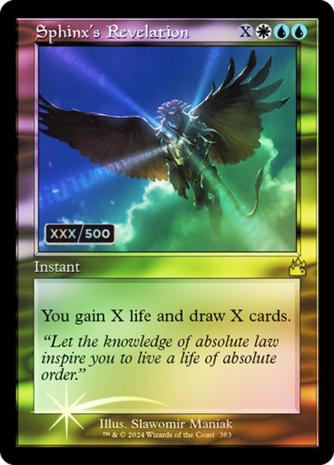 Sphinx's Revelation Serialized 383 (Ravnica Remastered)  - Foil | Good Games Adelaide SA
