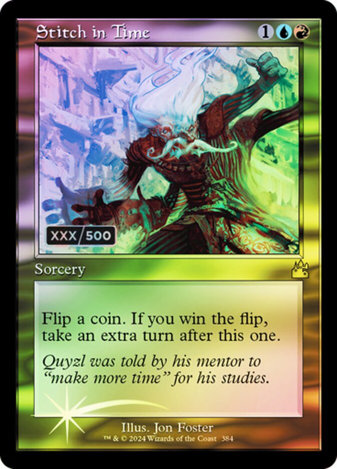 Stitch in Time Serialized 384 (Ravnica Remastered)  - Foil | Good Games Adelaide SA