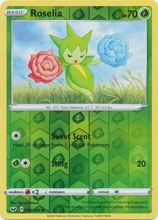 Roselia 003/202 (SWSH01: Sword & Shield Base Set)  - Reverse Holofoil | Good Games Adelaide SA